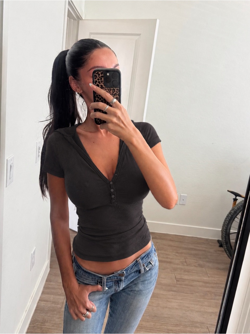 Brandy Melville Thermal Hooded Henny